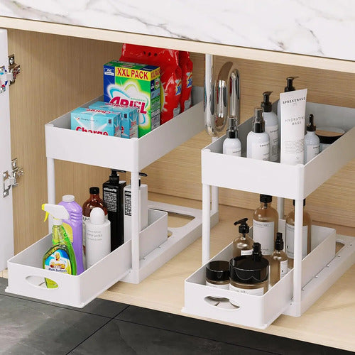 Organizador Deslizante Almacenamiento Orden Cocina Baño