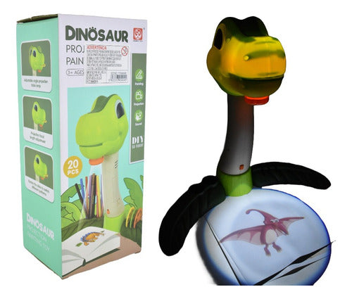 Proyector Para Dibujar Verde 20 Pcs Niño Niña Dinosaurios