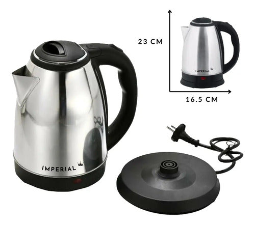Jarra Electrica Acero Inoxidable 2 Lts Plateado
