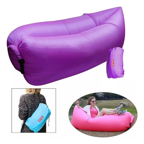 Colchoneta Sillón Inflable Jardin Playa Piscina 260cm
