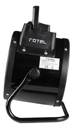 Cañón De Aire Caliente Rotel 1000w-2000w Frío/calor 2 Niveles Negro