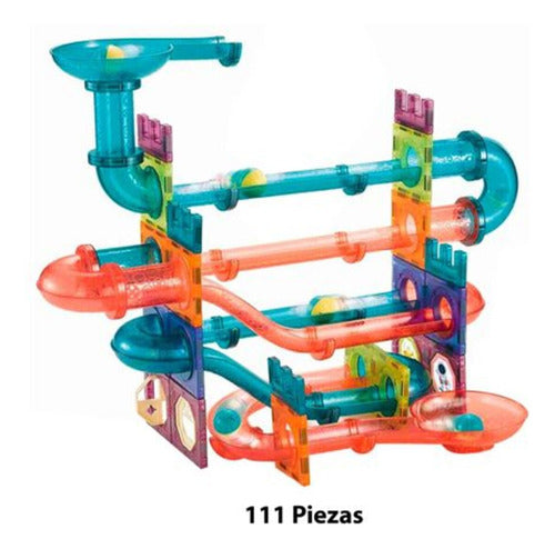 Bloques Magnéticos Para Armar Con Luz 111 Piezas