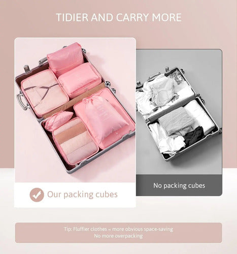Set Organizador De Viaje 8 Piezas Para Valija Bolsos Ropa A Disponibilidad
