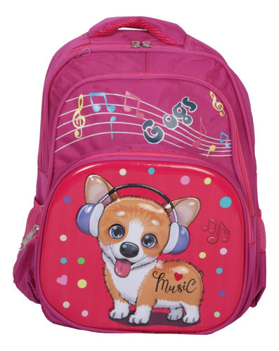 Mochila Infantil Con Relieve Y Diseño 40 X 30 X 17 Cm