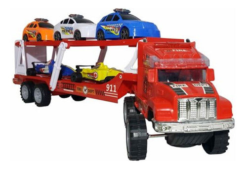 Camión Remolque Transportador De Autos C / 5 Autos