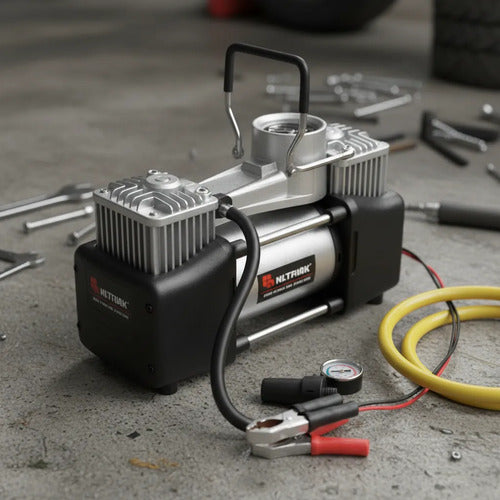 Compresor De Aire Portátil 12v 2 Cilindros