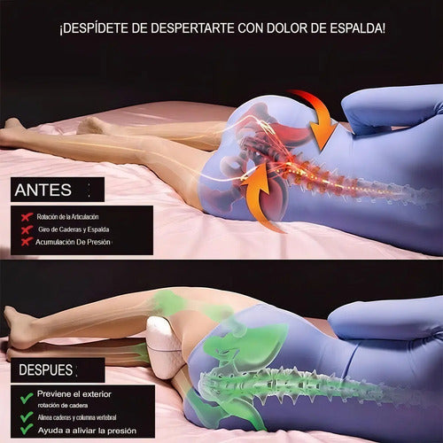 Almohada De Rodilla Pierna Ortopédica Cama Maternal Pillow® Color Blanco