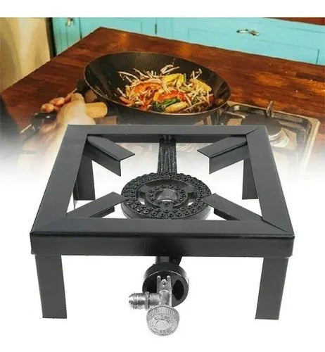 Anafe Cocina Quemador A Gas Una Hornalla Portatil Hornalla Negro