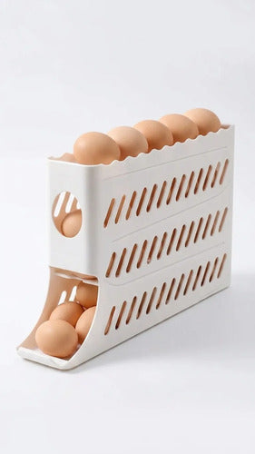 Huevera Organizador Con Dispensador De Huevos 4 Niveles
