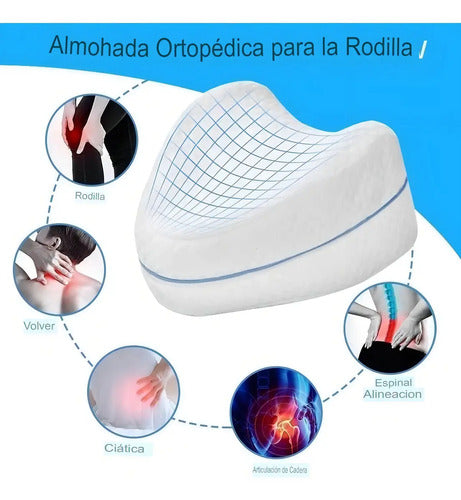 Almohada De Rodilla Pierna Ortopédica Cama Maternal Pillow® Color Blanco