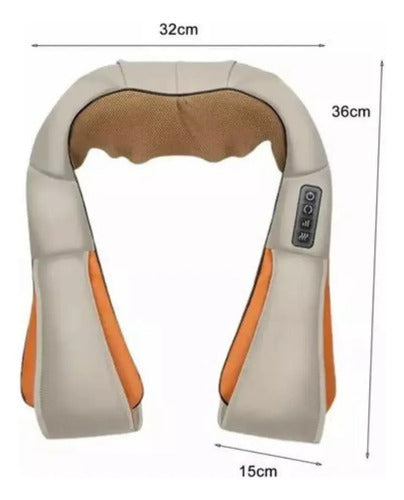 Masajeador Cuello Espalda Hombro Cintura Electrico Con Calor Blanco