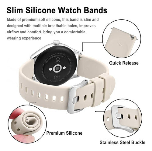 Malla Reloj Silicona Lw11 Hebilla Metalica