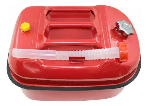 Bidon Metalico Nafta Combustible 20 L Tipo Nautico Lancha Rojo