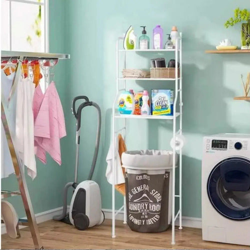 Estanteria Lavarropas Mueble Lavadero Organizador baño Blanco