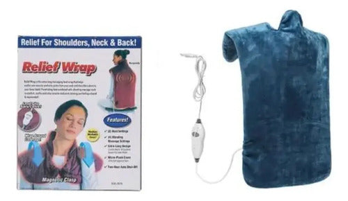 Masajeador De Cuello Espalda Y Hombros Con Calor Azul