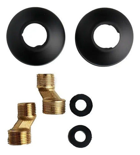Goldex Monocomando Cocina De Pared 20cm 8'' Negro Mate Negro Mate