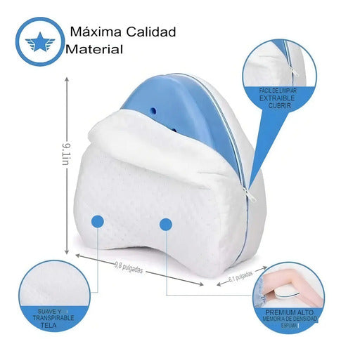 Almohada De Rodilla Pierna Ortopédica Cama Maternal Pillow® Color Blanco
