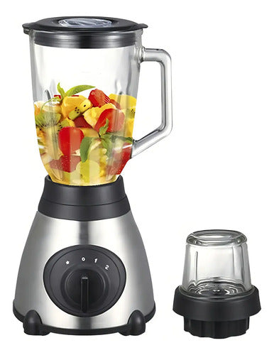 Licuadora Portátil Boma 1.5 850w Acero Inoxidable + Molinete Acero Inoxidable