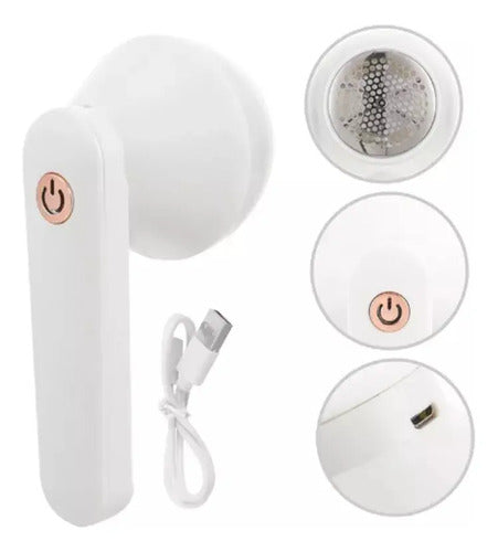 Saca Pelusa Recargable Removedor Pelotitas Usb Eléctrico Disponible