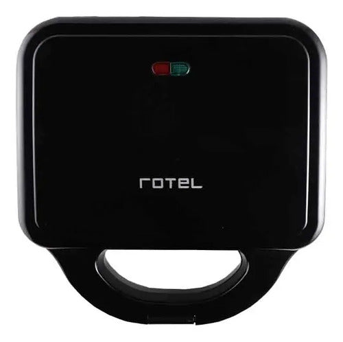 Sandwichera Grill Waflera 3 En 1 Rotel Negro 750w Placas Intercambiables