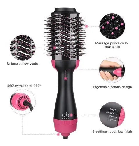 Cepillo Alisador Secador One Step Eléctrico 360