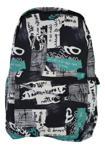 Mochila Escolar Estampada 44x18x12.5cm
