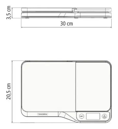 Balanza De Cocina Digital 5 Kg Tramontina Funcion Tara Color Blanco 5 Kg