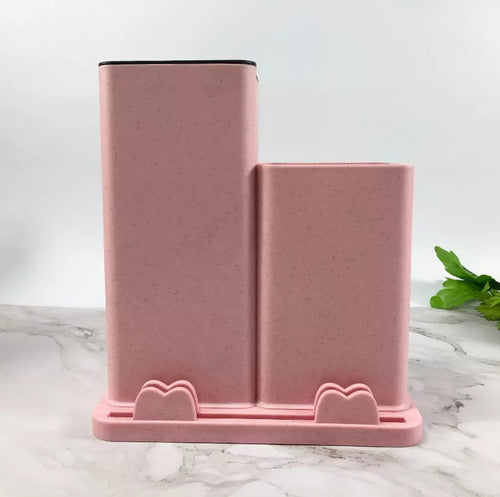 Set Kit 19 Utensilios Cocina Silicona Madera+cuchillos+tabla