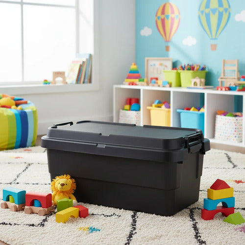 Caja Baul Plástica Multifunción Con Tapa
