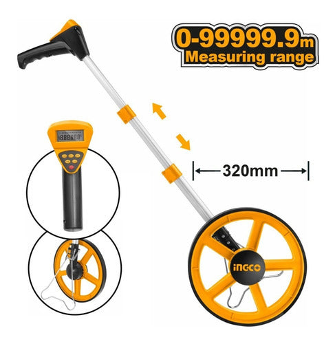Odometro Digital Ingco Con Memorias Rango 10.000 Mt Color Am