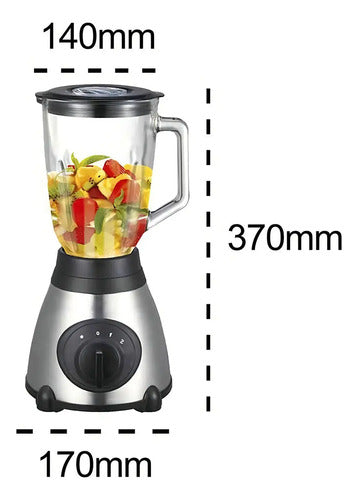 Licuadora Portátil Boma 1.5 850w Acero Inoxidable + Molinete Acero Inoxidable