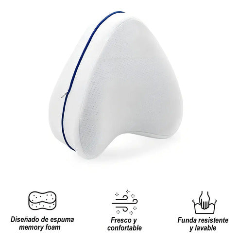 Almohada De Rodilla Pierna Ortopédica Cama Maternal Pillow® Color Blanco