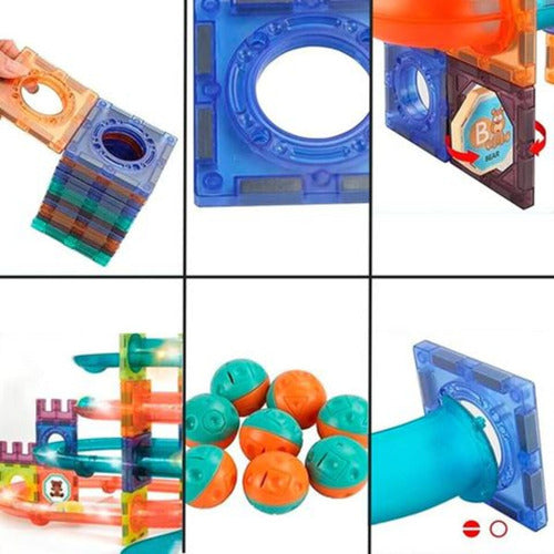 Bloques Magnéticos Para Armar Con Luz 111 Piezas