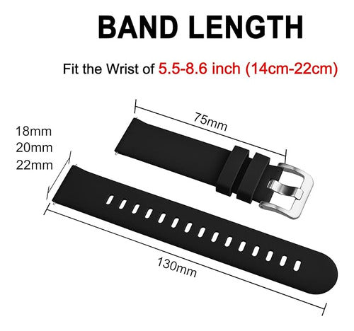 Malla Reloj Silicona Lw11 Hebilla Metalica