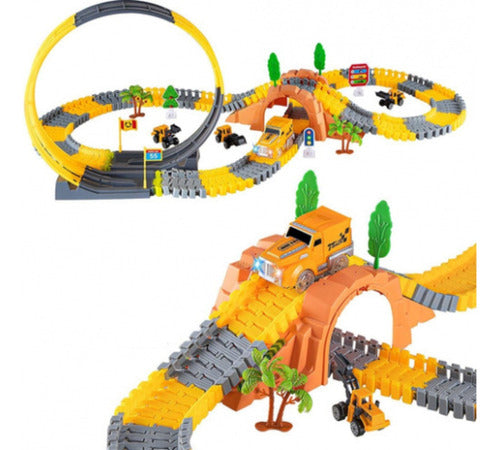 Pista Flex Construcción Con Luz - 181 Piezas