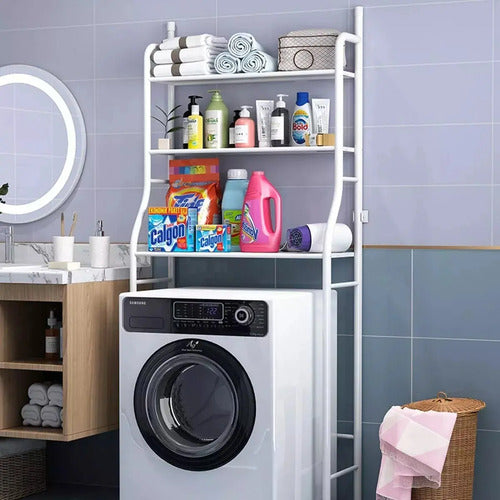 Estanteria Lavarropas Mueble Lavadero Organizador baño Blanco