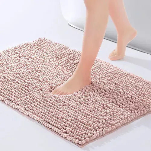 Alfombra De Chenilla Para Baño Gran Absorción Rosa