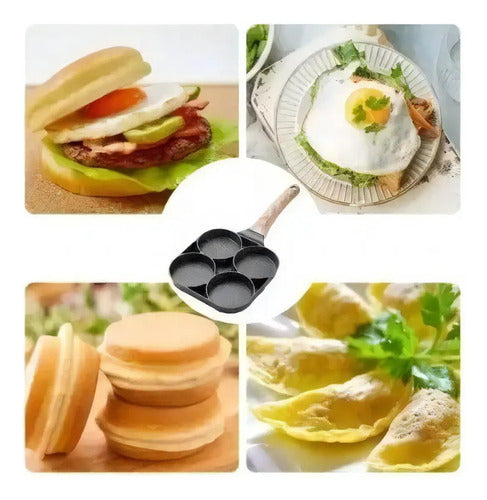 Sarten Antiadherente Desayunos Cocina Huevos Tortillas Gris