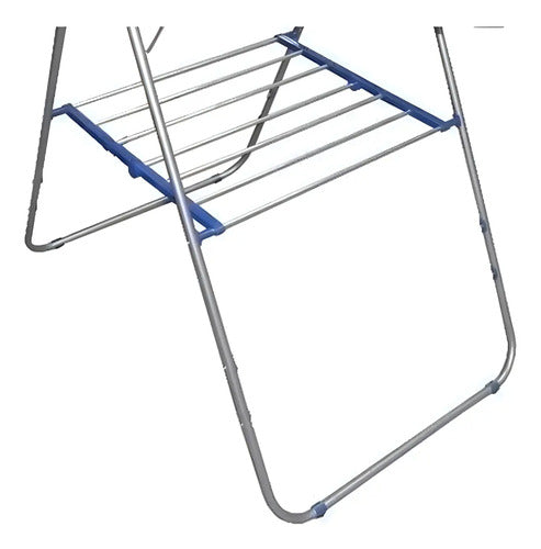 Tendedero Para Ropa De Pie Plegable Tender Acero Inoxidable Color Blanco