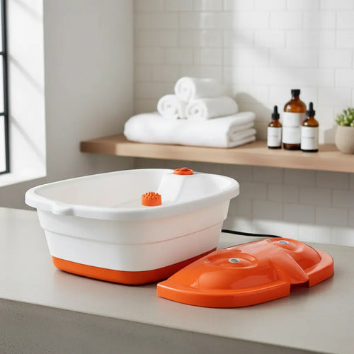 Masajeador De Pies Electrico Spa Burbujas Hidromasaje Blanco
