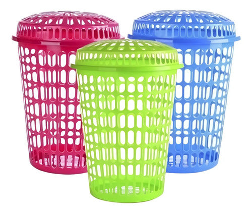 Canasto Tacho Con Tapa Ropa Sucia Organizador Disponible Calado
