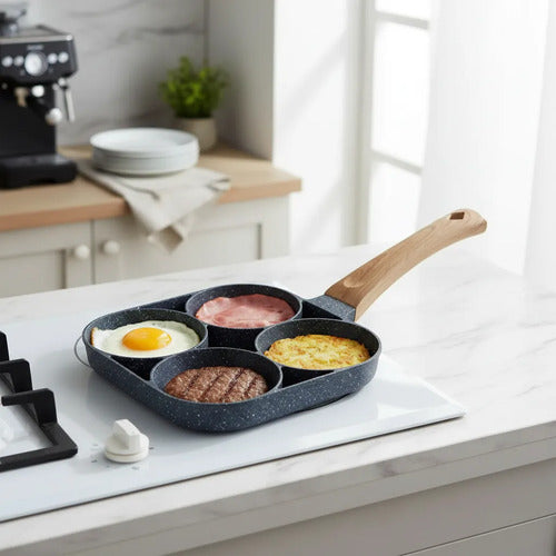 Sarten Antiadherente Desayunos Cocina Huevos Tortillas Gris
