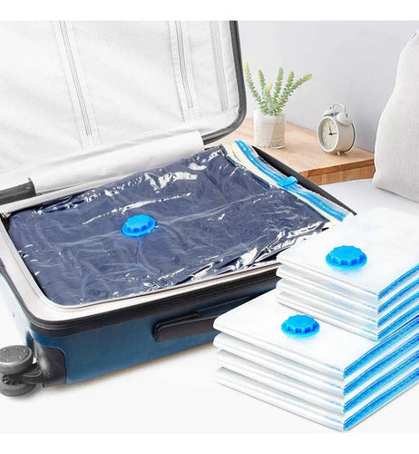 Bolsas Envase Al Vacío Reutilizables Viaje Pack X20 + Bomba