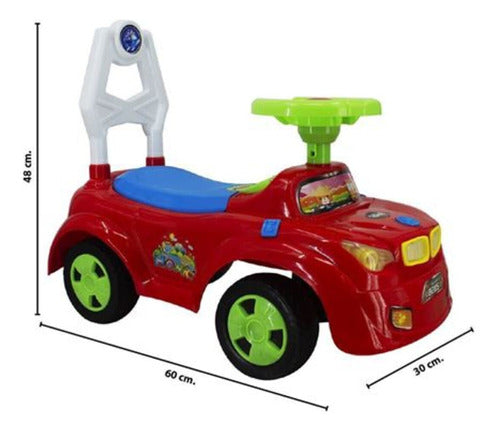 Buggy Clásico Infantil Con Luz, Sonido, Bocina Y Respaldo