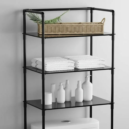 Mueble Organizador Water Inodoro De Metal Baño 3 Estantes