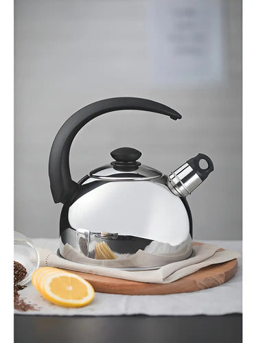 Caldera Con Silbato Tramontina Inox Apito De 3 Litros