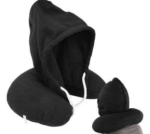 Almohada De Viaje Con Espuma Viscoelástica Con Capucha