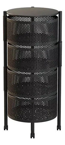 Organizador Multiuso 4 Canastos Giratorios Cocina Baño Negro
