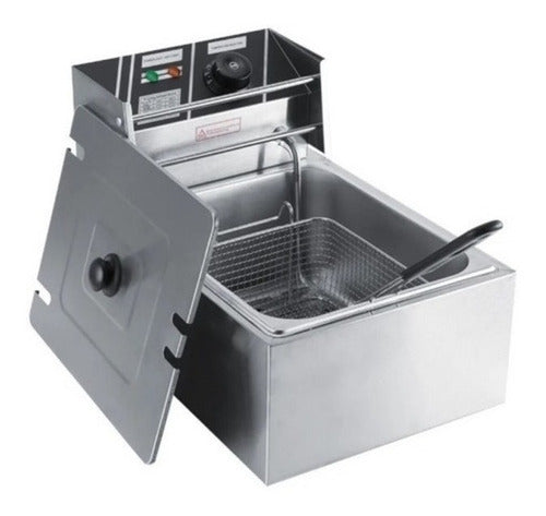 Freidora De Aceite Industrial 6l Acero Inoxidable Alemana
