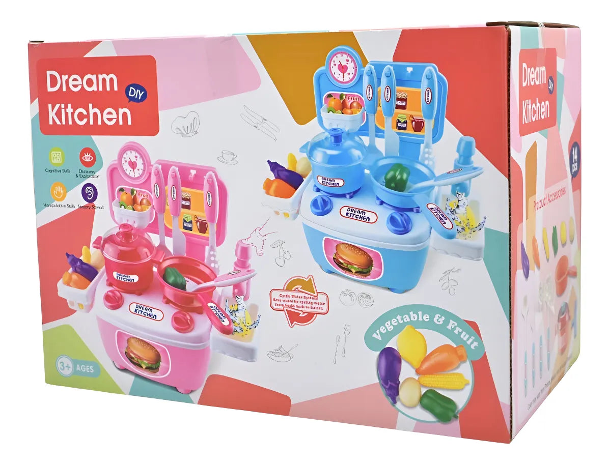 Mini Cocina Con Accesorios Y Bacha 28x30x12cm.